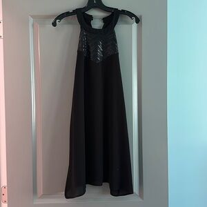 Black halter sequin dress altar’d state